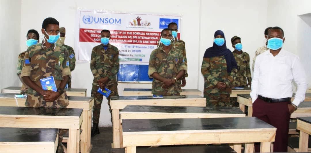 1.Strengthening capacity of the Somalia National Army (SNA) Sector three (Battalion 60) on International Human RightsHumanitarian Law (IHL) in line with HRDD Baidoa, South West State.